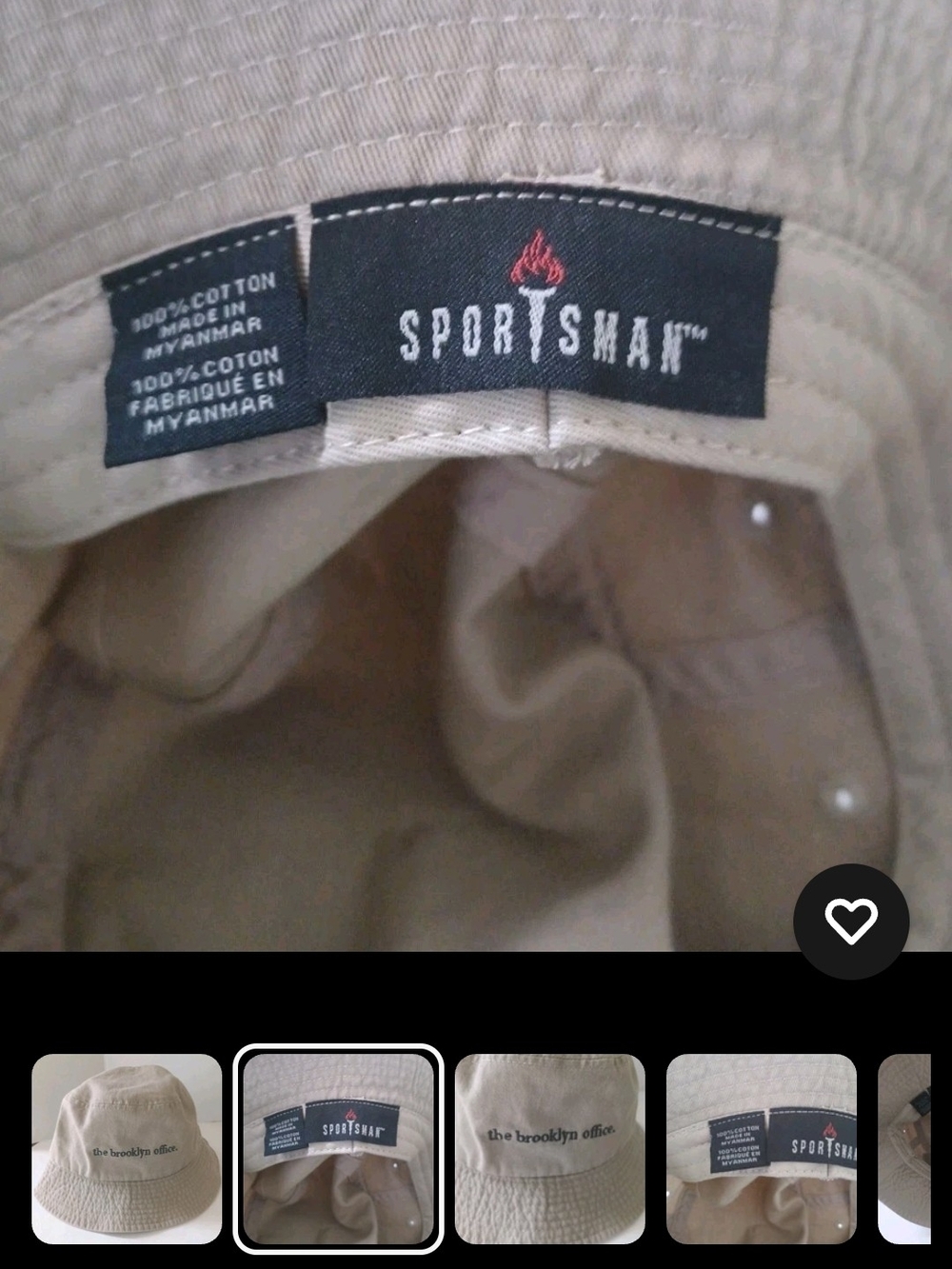 The Brooklyn Office Bucket Hat Unisex Festival Streetwear Khaki Beige - Picture 2 of 5